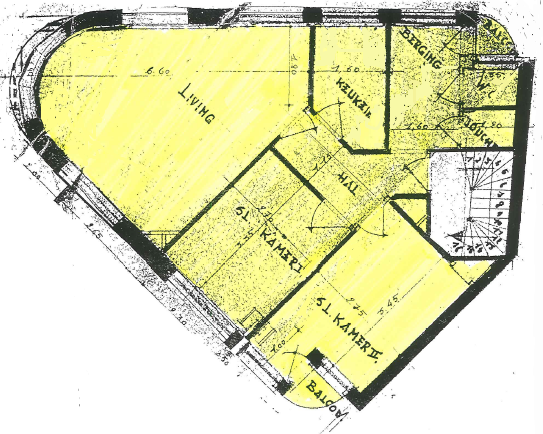 Zeebries, plan van het vakantieappartement